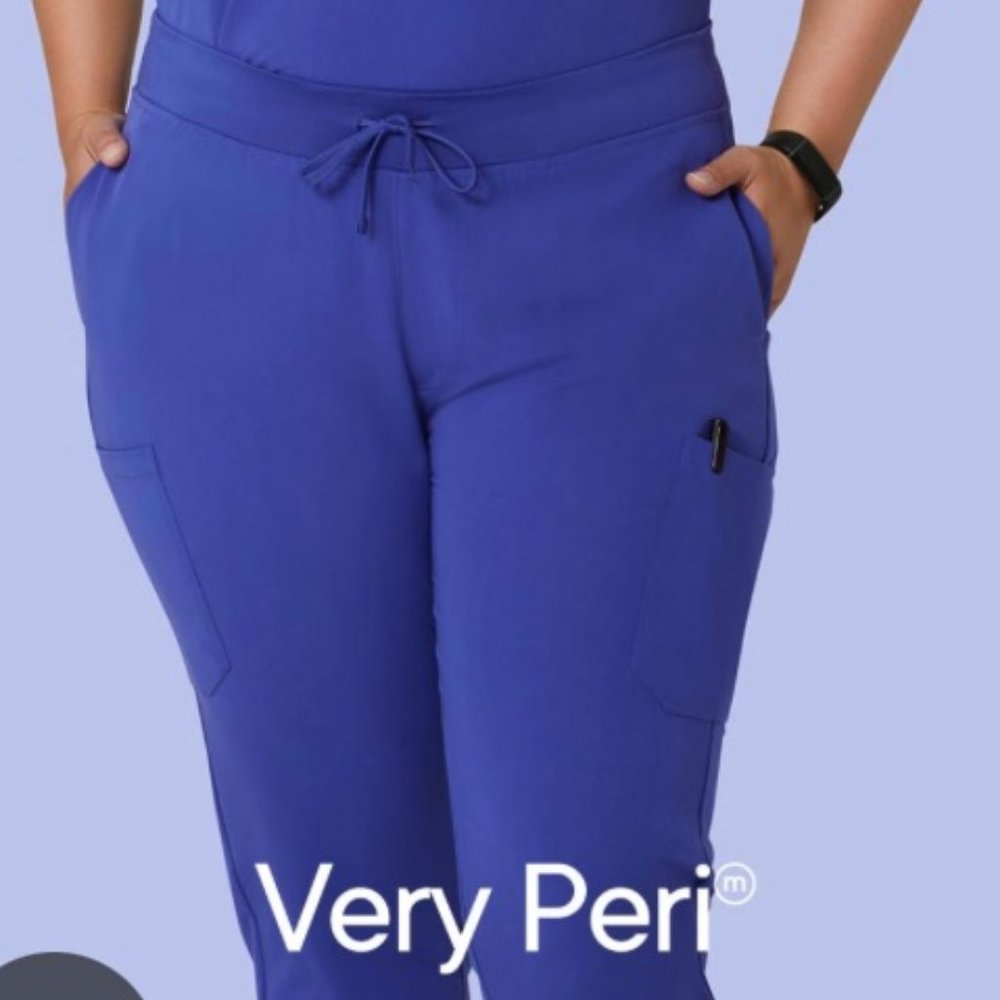 Mandala Scrubs High Waisted Jogger Pants Very Peri, size XS